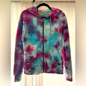 Aviator Nation tie-dye zip up hoodie